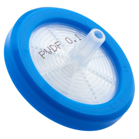 CELLTREAT PVDF Syringe Filter, 0.100 um Pore Size, 30mm Membrane Diameter, Sterile, 30 per Case